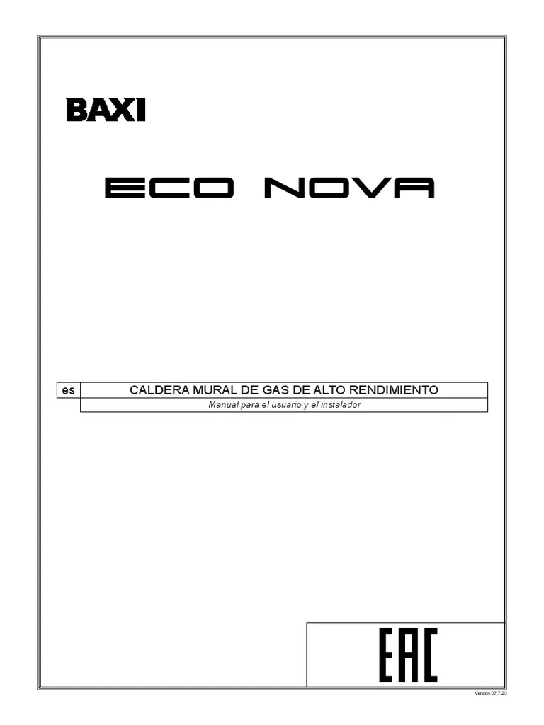 Caldera mural a gas Baxi Eco Nova 24 F Dual (doble servicio) - imagen 3